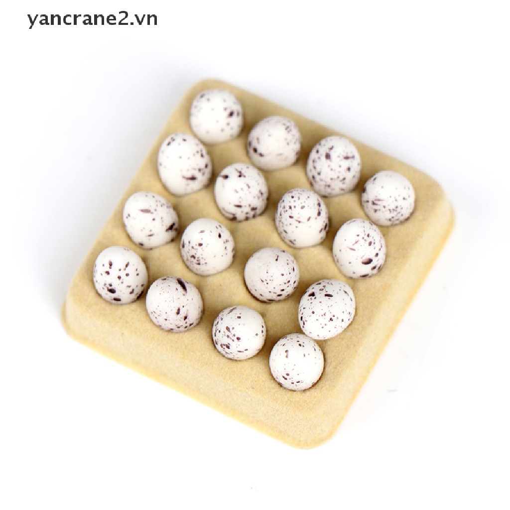 Set 2 Khay Đựng Trứng + 16 Quả Trứng Trang Trí Nhà Búp Bê 1: 12