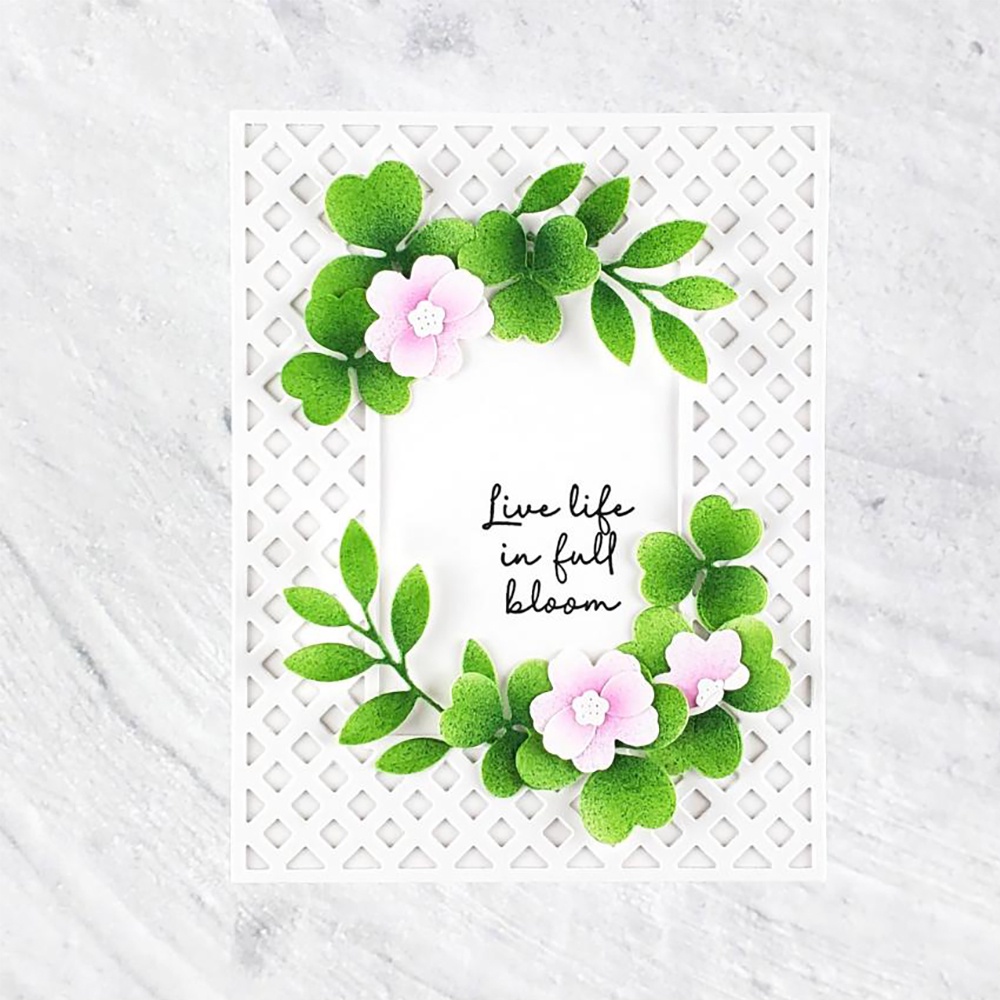 Khuôn Cắt Giấy Bằng Thép Carbon Hình Hoa Lá Trang Trí Thiệp / Sổ Tay DIY Thẻ