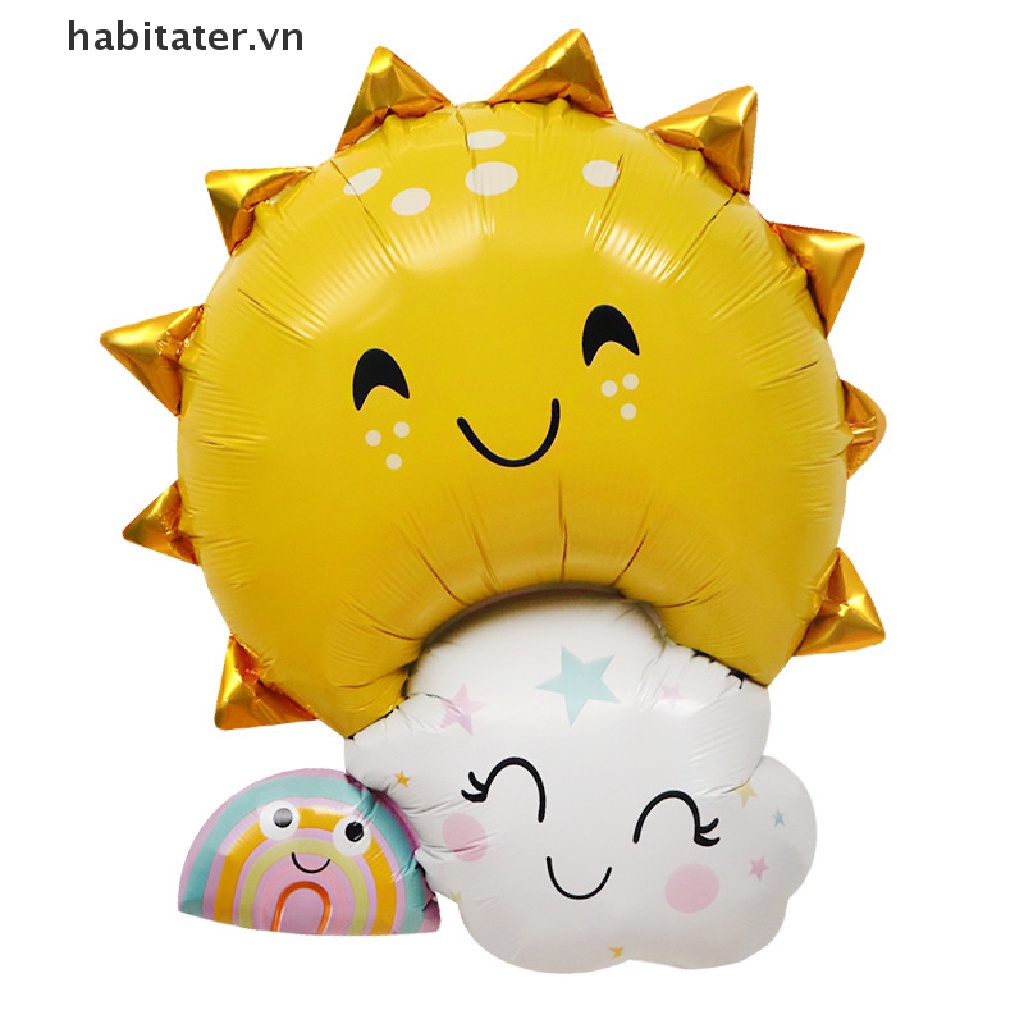 Bong Bóng Lá Nhôm Hình Đám Mây Mưa Mặt Trời Lớn Trang Trí Tiệc Cưới / Sinh Nhật