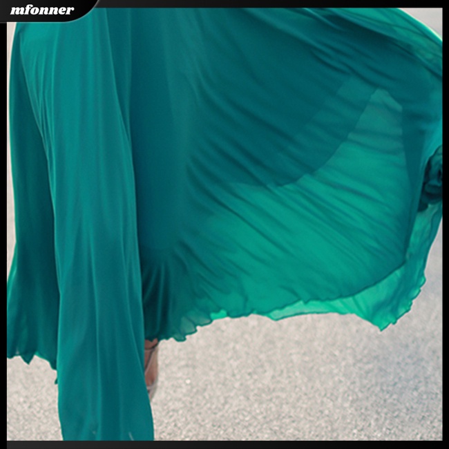 Đầm Voan Dài Không Tay Phong Cách Bohemian Thời Trang Đi Biển