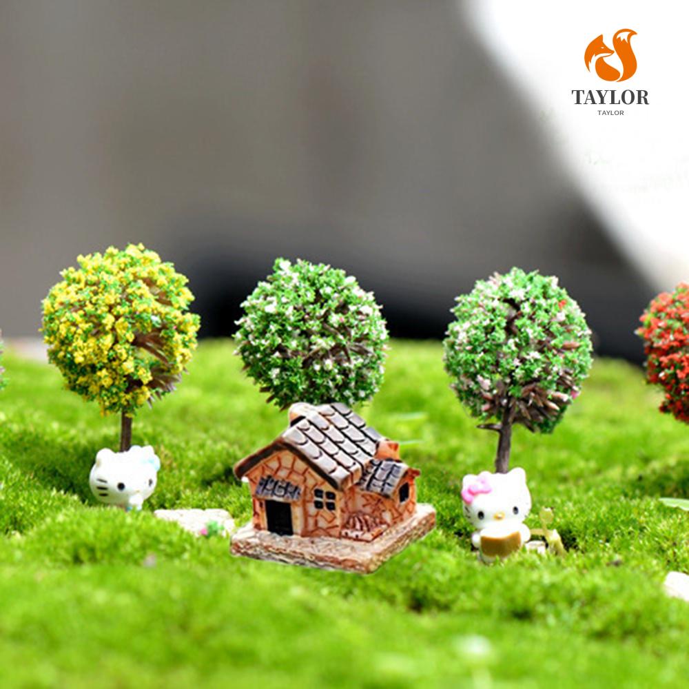 Set 3 Đồ trang trí Ngôi Nhà Mini Bằng Nhựa Resin Trang Trí Bể Cá / Tiểu Cảnh / Nhà Búp Bê Diy