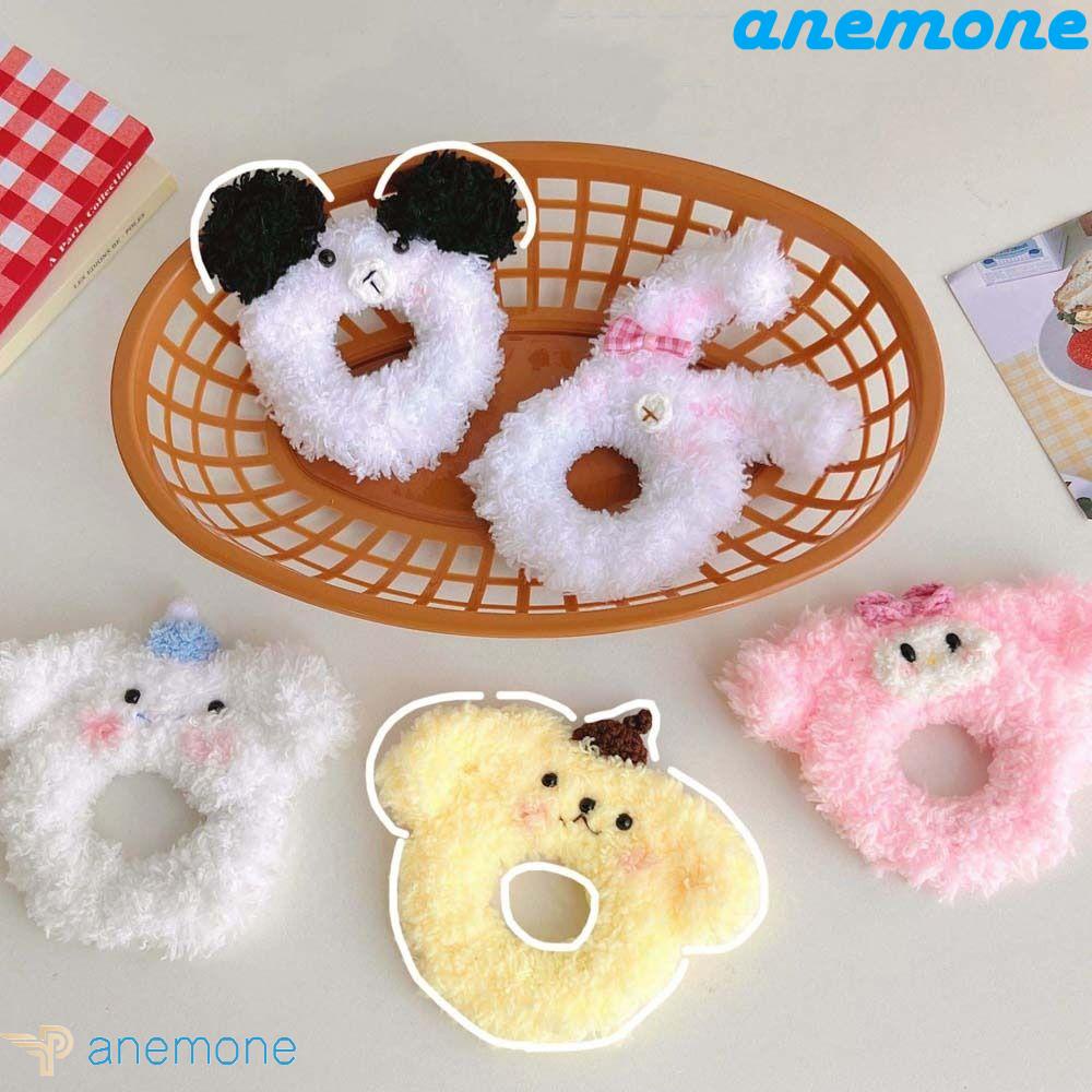 Dây Cột Tóc Cao Su Co Giãn Bọc Vải Bông Hình Gấu / Thỏ Dễ Thương