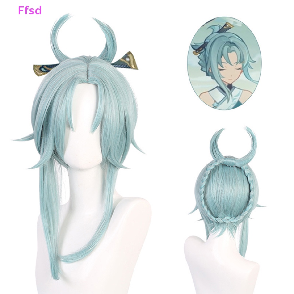 {Ffsd} Tóc Giả Thẳng Chịu Nhiệt Hóa Trang Genshin Va Chạm Vào Đường Phố