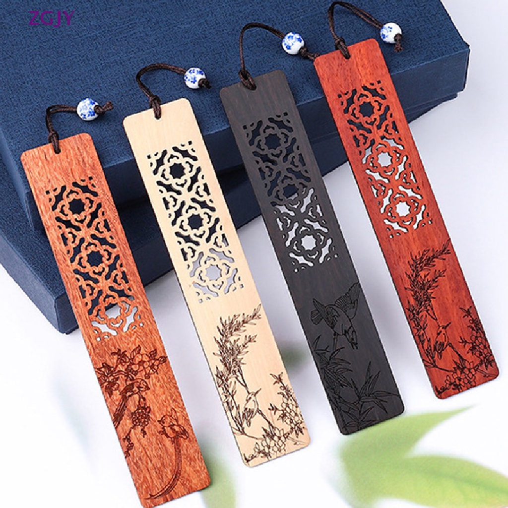 Kẹp Sách Khắc Hình Chim Và Hoa Phong Cách Trung Quốc Cổ Điển Dành Cho Học Sinh / Văn Phòng Mới