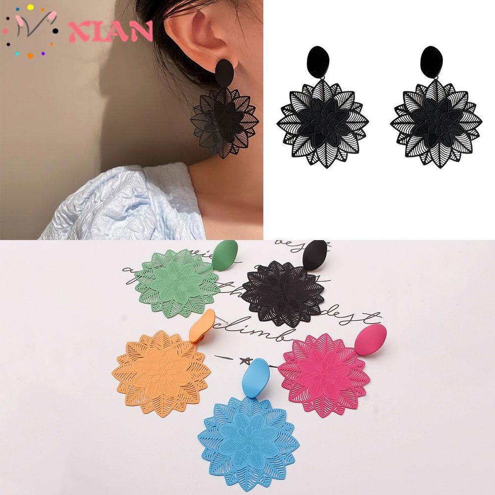 Khuyên Tai Bản Lớn Hình Hoa Mới Cho Nữ
