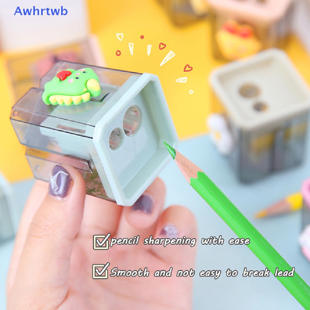 Gọt Bút Chì Hai Lỗ Thiết Kế Nhỏ Nhắn Họa Tiết Hoạt Hình Đáng Yêu Mới