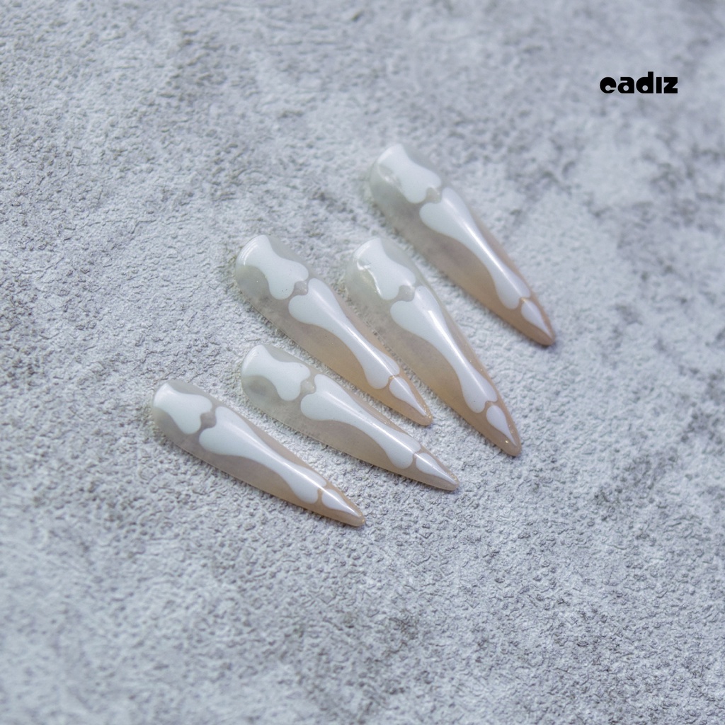 Nhãn Dán Trang Trí Móng Tay Họa Tiết Xương Kinh Dị 5D DIY