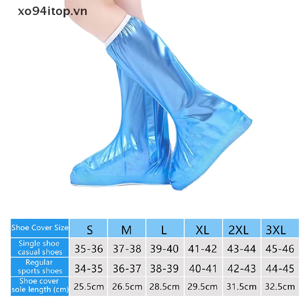 Xoitop Ủng Đi Mưa Dài Có Dây Kéo Chống Trượt Chống Nước Có Thể Tái Sử Dụng