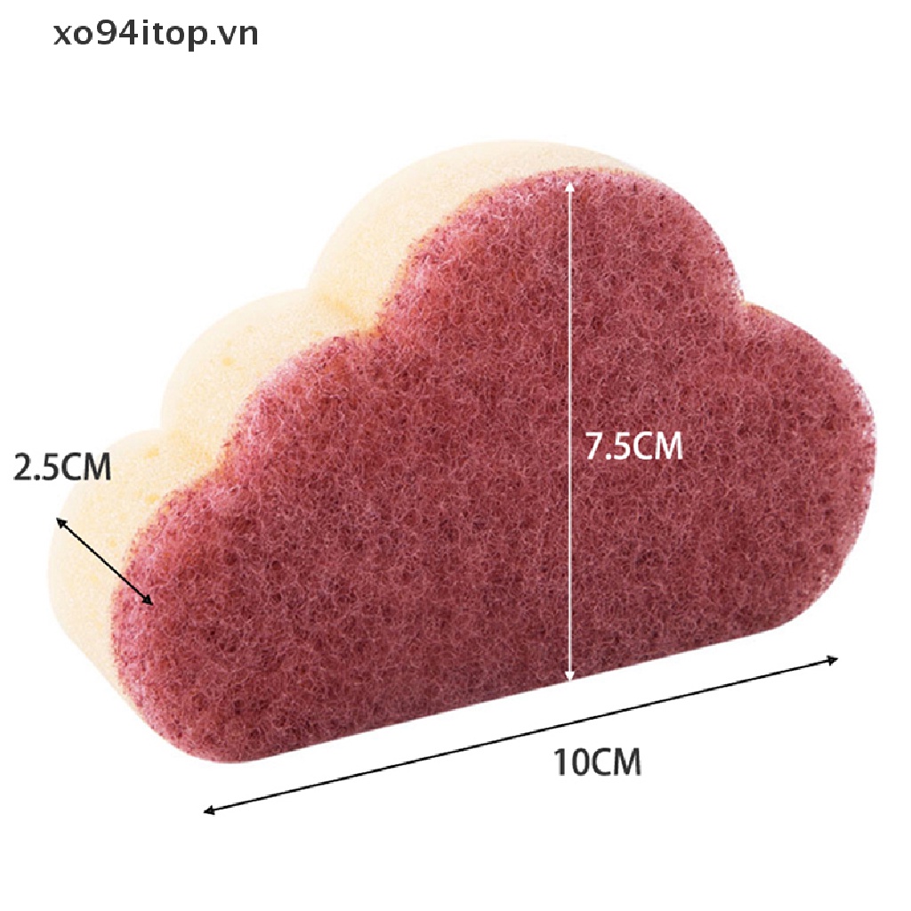 Set 4 Miếng Bọt Biển Rửa Chén Hình Đám Mây Đa Năng