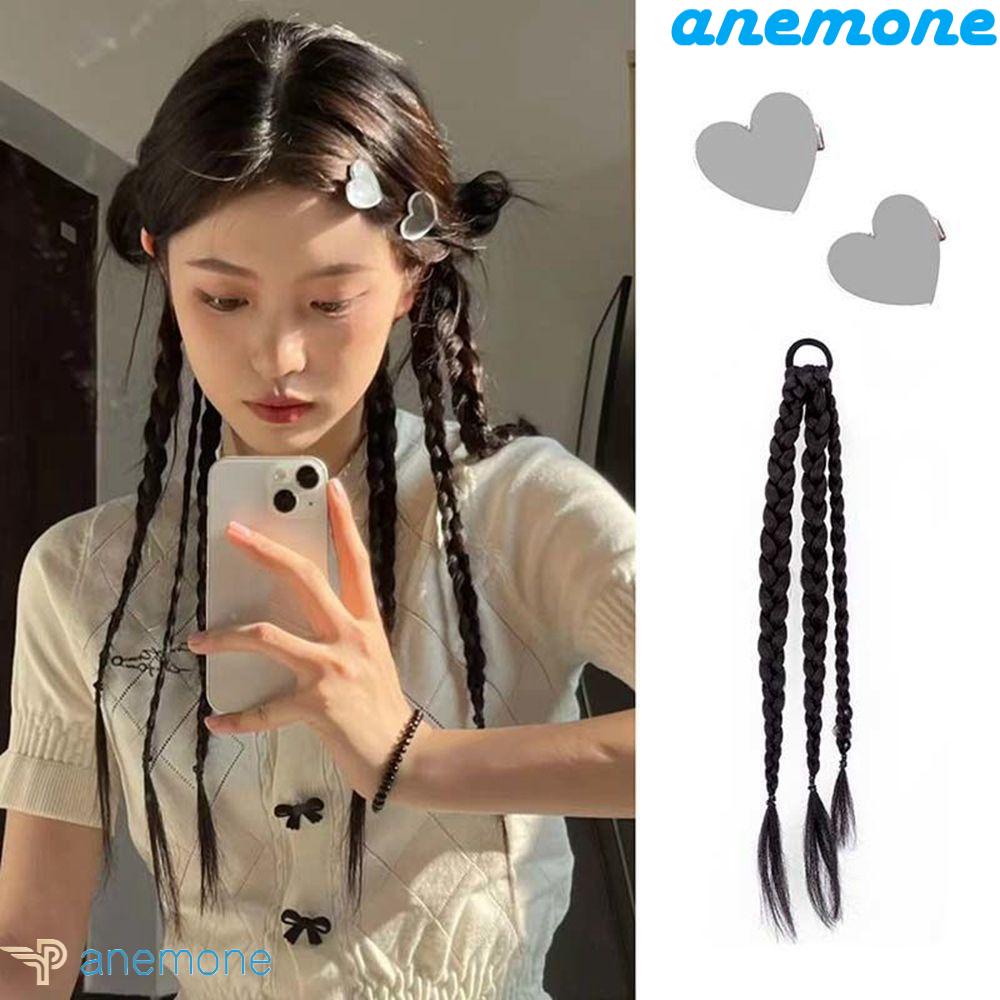 Tóc Giả Thắt Bím Bằng Sợi Co Giãn Chịu Nhiệt Độ Cao Thời Trang Cho Nữ