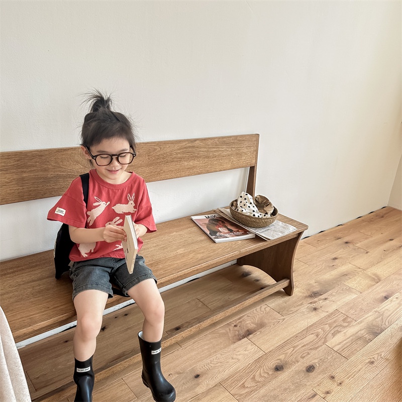 Áo Thun Tay Ngắn In Hoạt Hình Phong Cách Hàn Quốc Thời Trang Mùa Hè Cho Bé