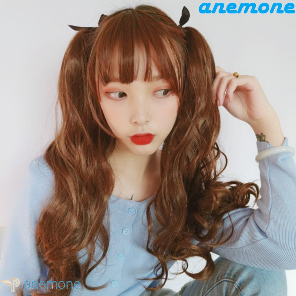 Tóc Giả Đuôi Ngựa Dài Gợn Sóng Dễ Thương Bằng Sợi Tổng Hợp Dành Cho Bạn Nữ Cosplay