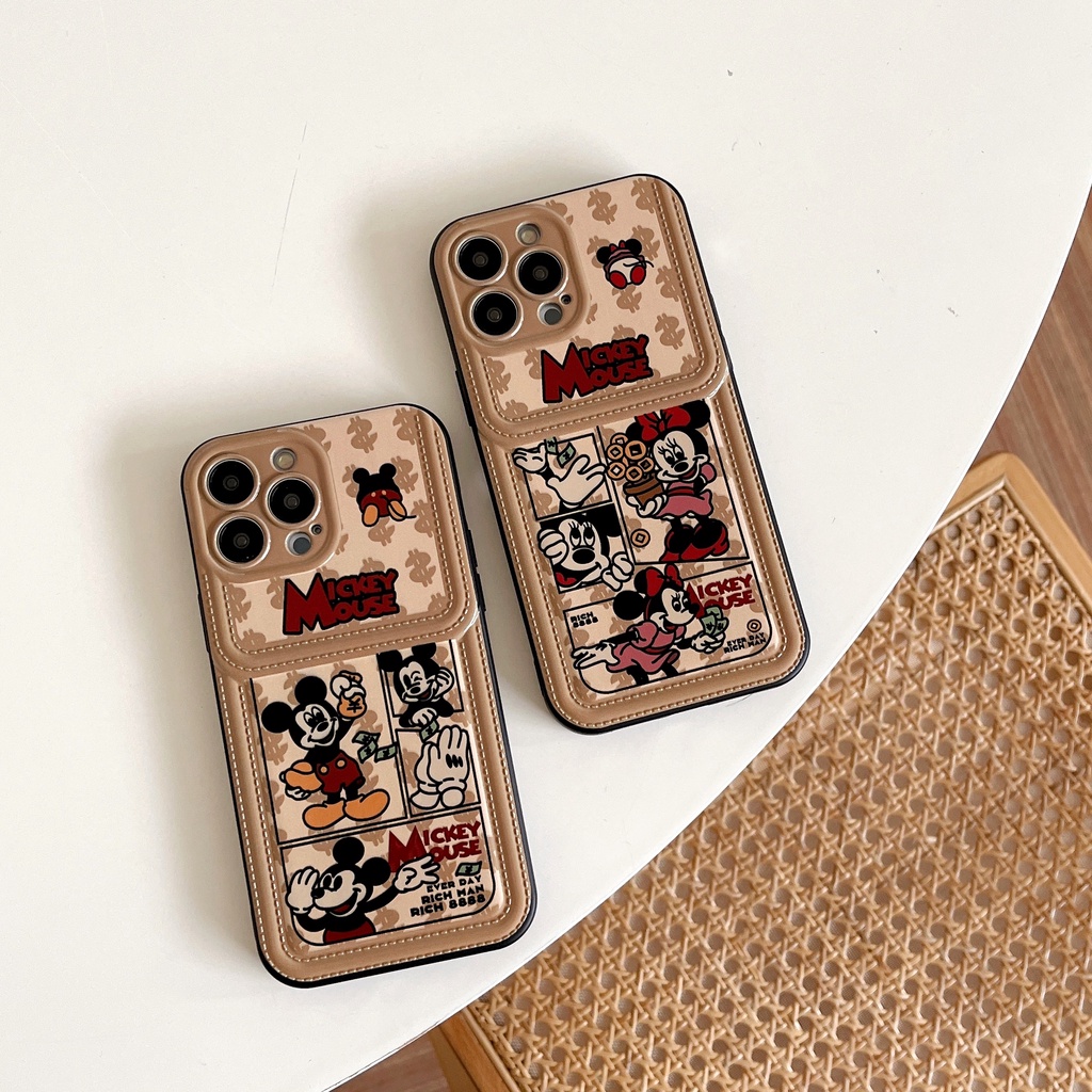 Ốp Điện Thoại TPU Silicon Mềm Chống Sốc Thiết Kế Hoạt Hình Mickey Minnie Cho iPhone 11 12 13 14 PRO MAX