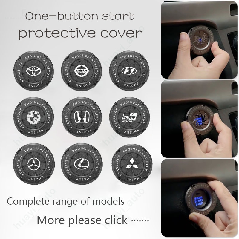Vỏ Bọc Nút Khởi Động / Dừng Động Cơ Xe Hơi Bằng Nhôm Cho Toyota Honda Mitsubishi Volkswagen Nissan Hyundai Ford Bmw