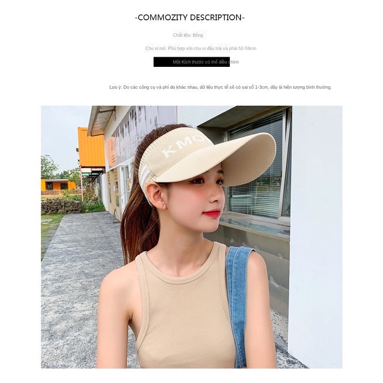 Mũ Lưỡi Trai Hở Chóp Chống Nắng Phong Cách Hàn Quốc Thời Trang Mùa Hè Hàng Mới Dành Cho Bạn Nữ Chạy Bộ Ngoài Trời