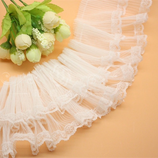 1m Dây Ruy Băng Ren Trắng Đen Dùng Trang Trí Thủ Công DIY