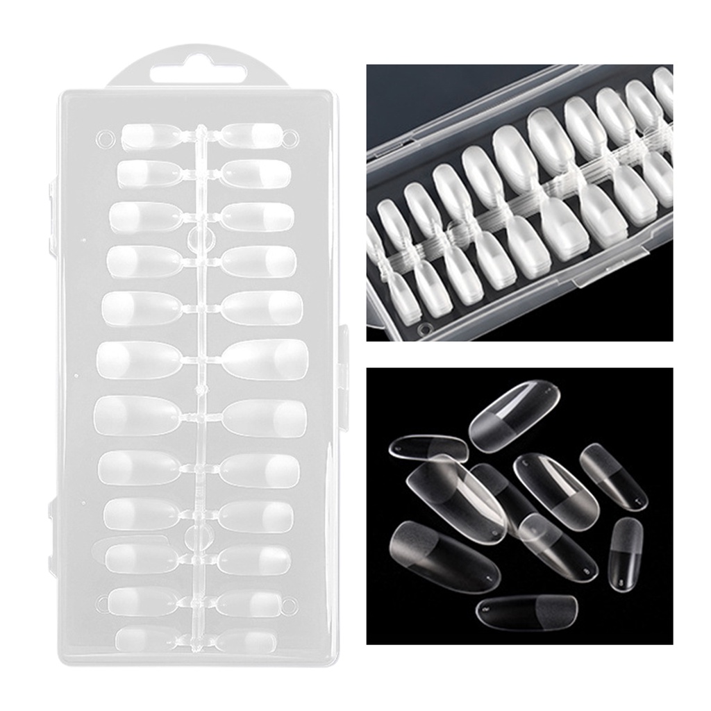 Hộp 240 Móng Tay Giả Trong Suốt Chắc Chắn Có Thể Tháo Rời