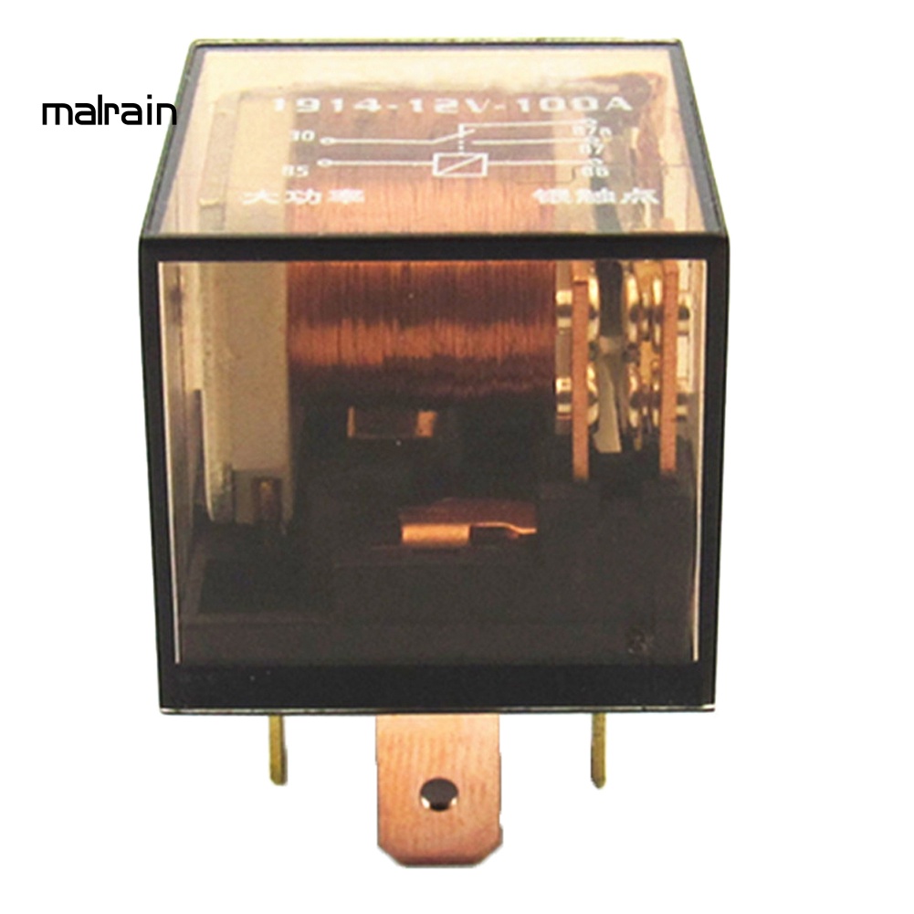 Rơ Le Đèn Báo Hiệu DC 12 / 24V 80A 1NO 1NC SPDT 5 Pins Dành Cho Ô Tô Xe Tải