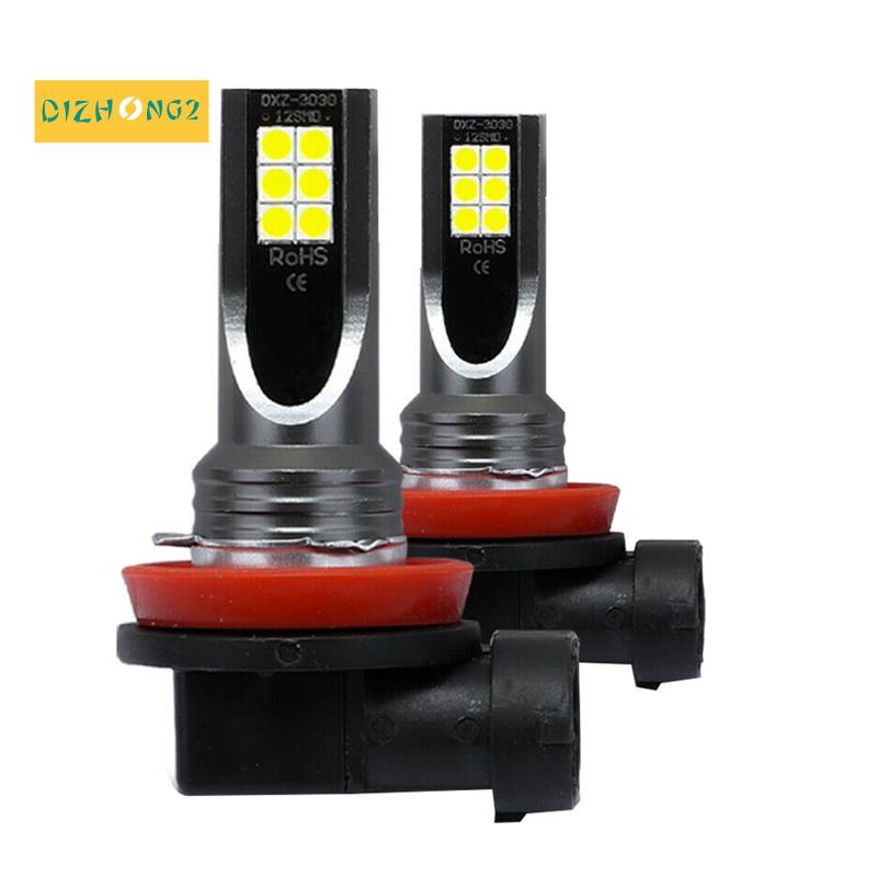 Set 2 Bóng Đèn Pha Sương Mù H11 H8 H9 COB 60W 6000K Ánh Sáng Trắng Dành Cho Ô Tô