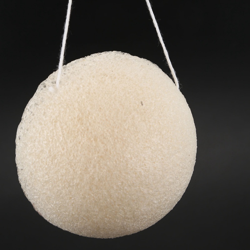 Miếng bọt biển làm sạch konjac tự nhiên trên khuôn mặt - Màu trắng