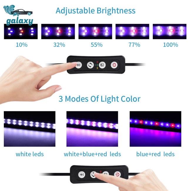 Galaxy Đèn Led Kẹp 3 Chế Độ 3h / 6h / 12h Cho Bể Cá Cảnh