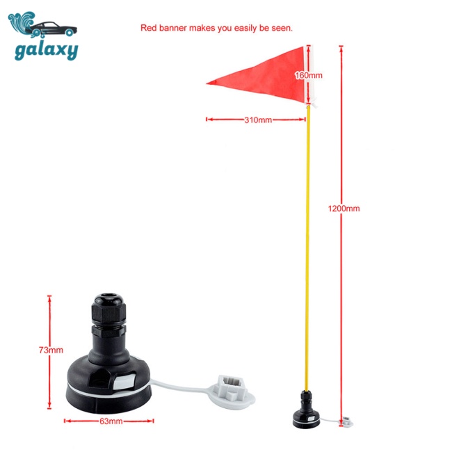 Galaxy Bộ Cờ An Toàn Bằng Hợp Kim Nhôm Gọn Nhẹ Cho Thuyền Kayak