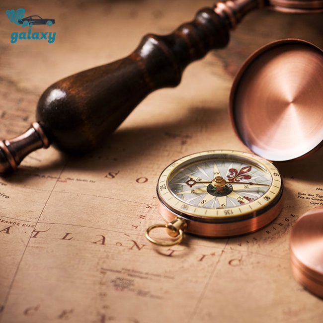Galaxy La Bàn Đồng Hồ Bỏ Túi Nắp Lật Bằng Kim Loại Dùng Khi Đi Cắm Trại / Leo Núi Ngoài Trời