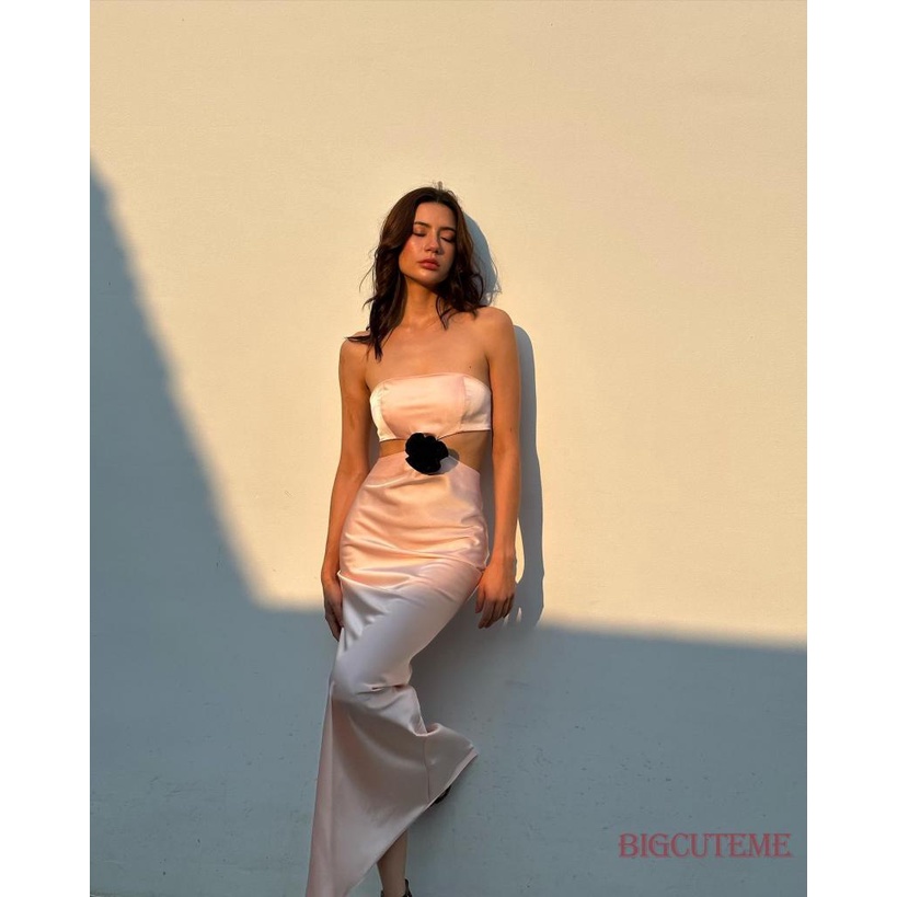 Đầm Dài Hở Vai In Hoa Thời Trang Mùa Hè Dành Cho Nữ