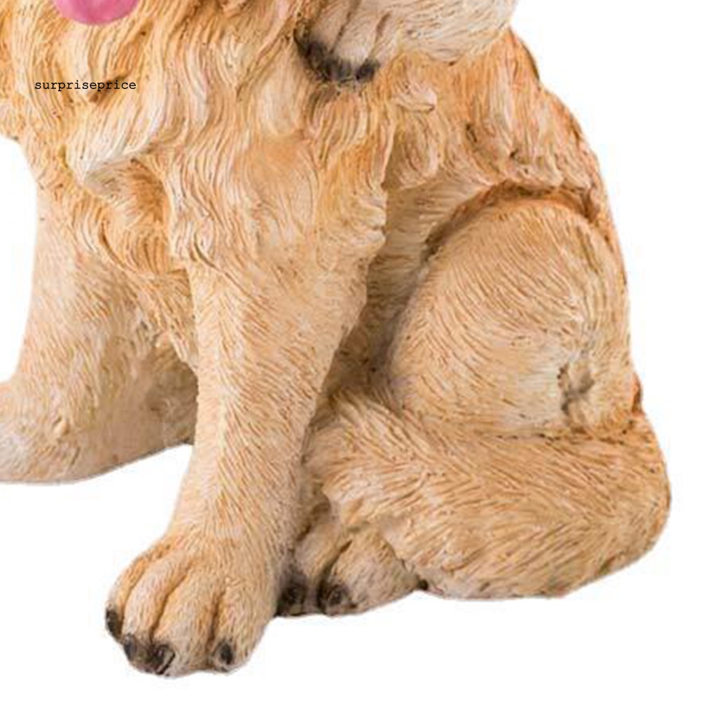 Mô Hình Cún Con Bằng Nhựa Resin Dễ Thương Dùng Trang Trí Sân Vườn