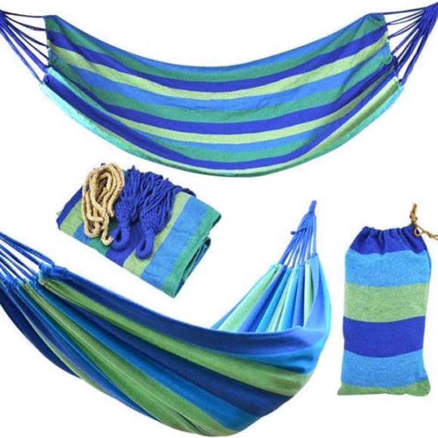 280*80cm 2 Persons Striped Hammock Outdoor Leisure Bed Thickened Hanging Bed
