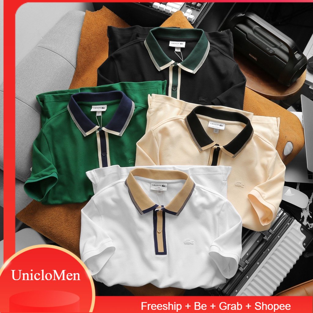 Freeship - Áo thun polo có cổ phối Pique LCST 4M thun cá sấu tốt xịn , có khắc chữ trên nút xịn , có nút sê cua - POLCS8