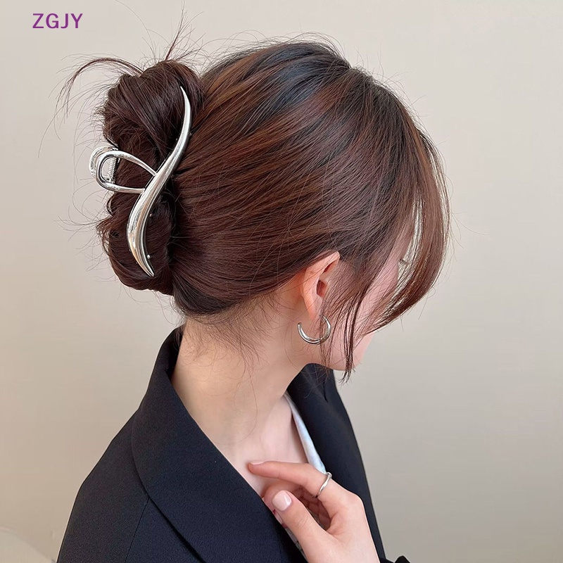 1 Kẹp Tóc Kim Loại Họa Tiết Hình Học Thời Trang Mới