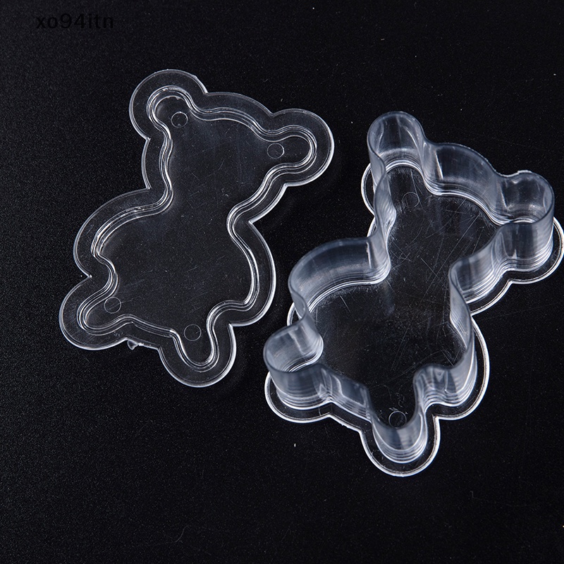 Hộp Đựng Kẹo Bằng Nhựa Trong Suốt Hình Gấu Sáng Tạo DIY