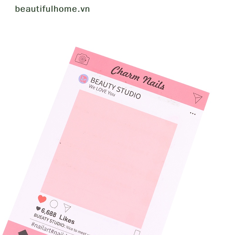 Bộ 10 Thẻ Giấy Cạc Tông Trưng Bày Móng Tay Giả