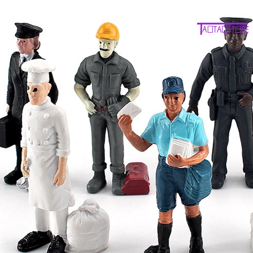 Set 7 Mô Hình Mô Phỏng Người Cảnh Sát / Người Cảnh Sát Trang Trí Tiểu Cảnh