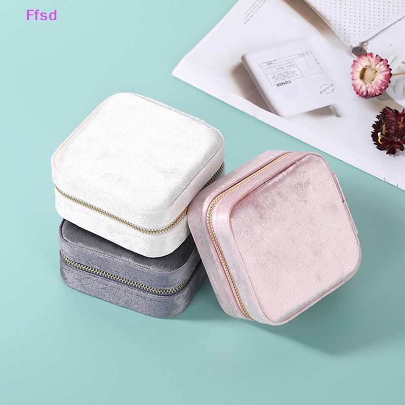{Ffsd} Hộp Đựng Trang Sức Bằng Vải Nhung Nhỏ Đựng Trang Sức Sắp Xếp Gọn Gàng * Bán Chạy