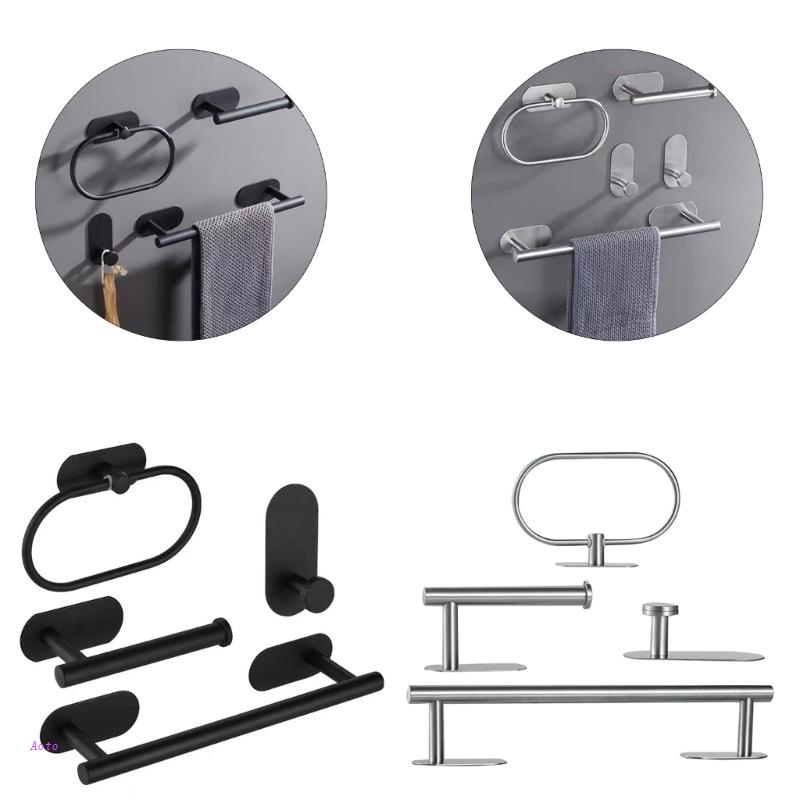 Bộ 4 Giá Treo Khăn Bằng Thép Không Gỉ Sức Chứa Lớn