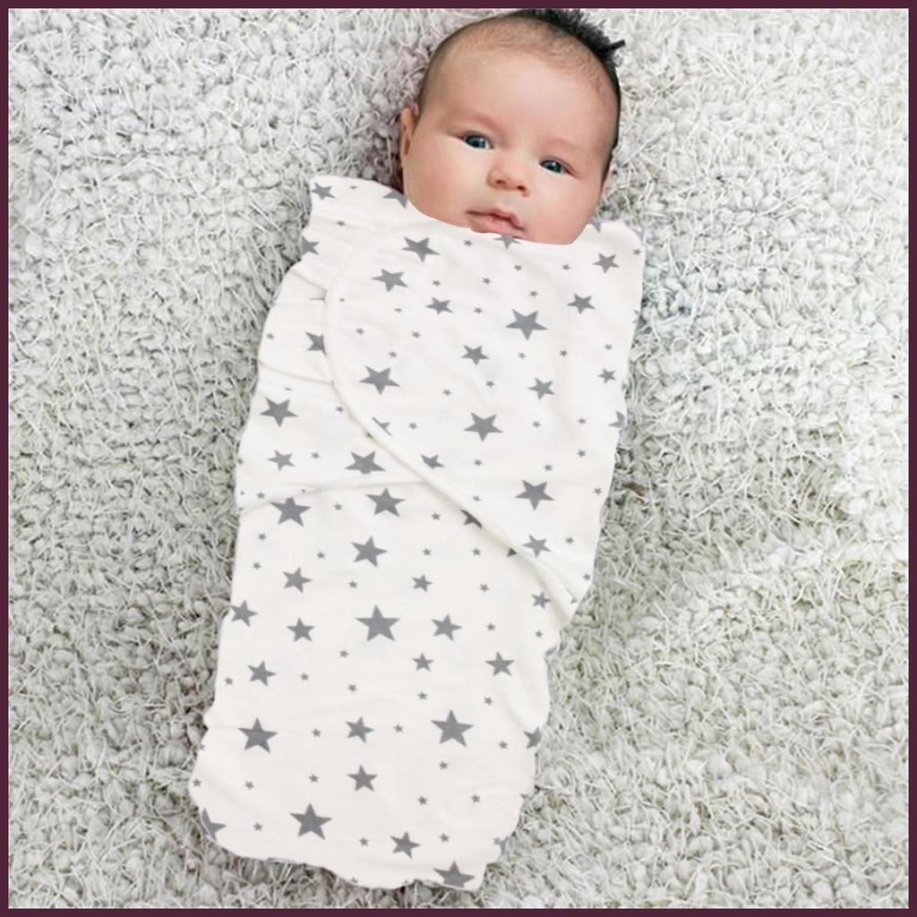 Chăn Quấn Bé Sơ Sinh Bằng Cotton Nguyên Chất Có Thể Điều Chỉnh