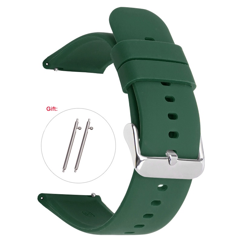 Dây Đeo Đồng Hồ Bằng Silicon Mềm Siêu Mỏng Tháo Lắp Nhanh Chống Nước Thông Dụng Cho Omega 16 / 18 / 20 / 22mm
