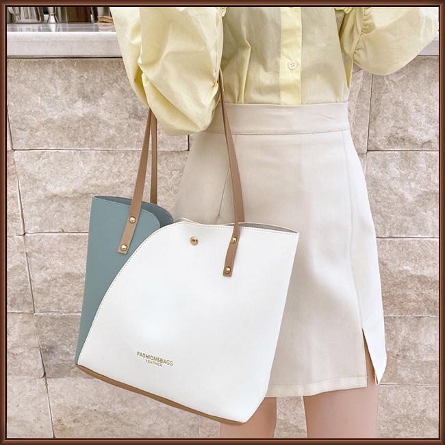 Túi Xách Da Pu Cỡ Lớn Đính Đinh Tán Thời Trang Cho Nữ