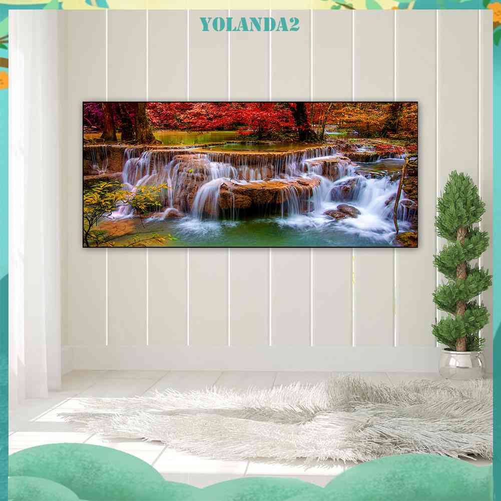 Tranh Đính Đá Kim Cương Toàn Bộ 5D DIY Hình Vẽ Lá Phong