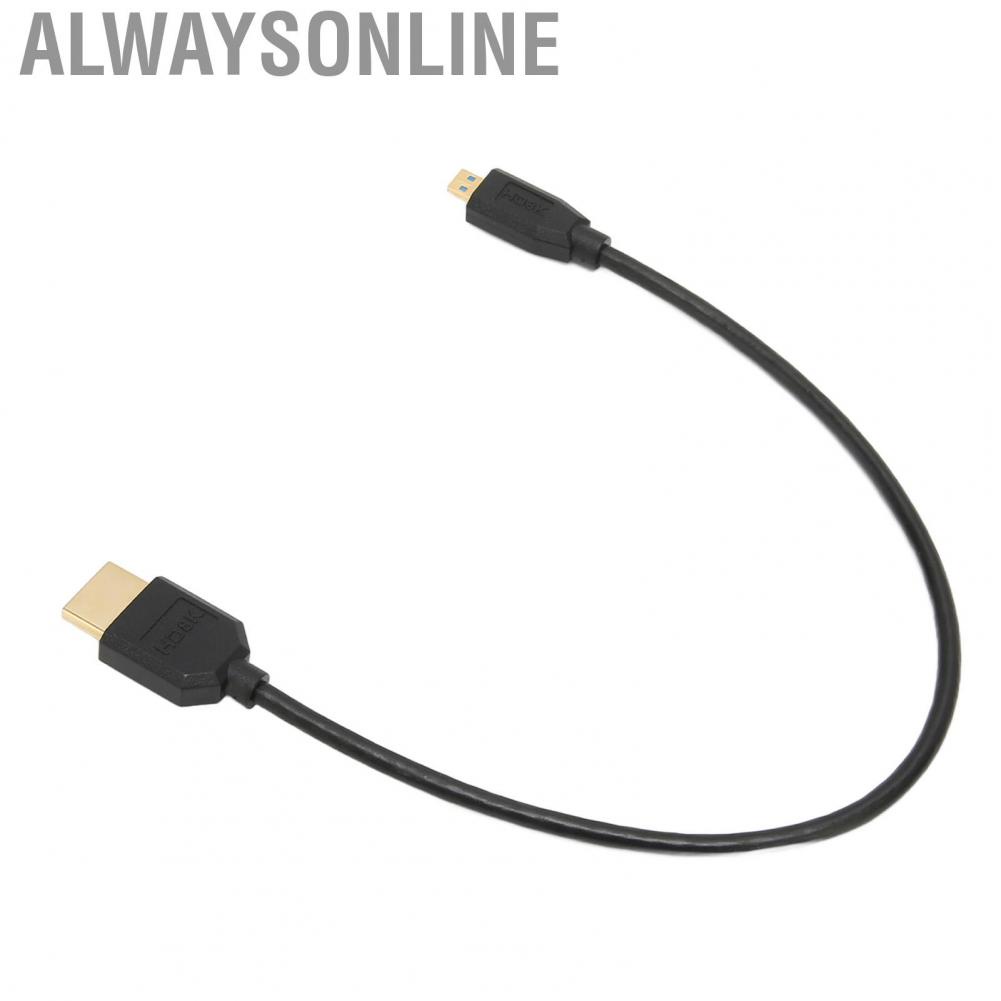 Alwaysonline Micro HD Multimedia Interface To Cord Cable 8K 60Hz for  Video Camera