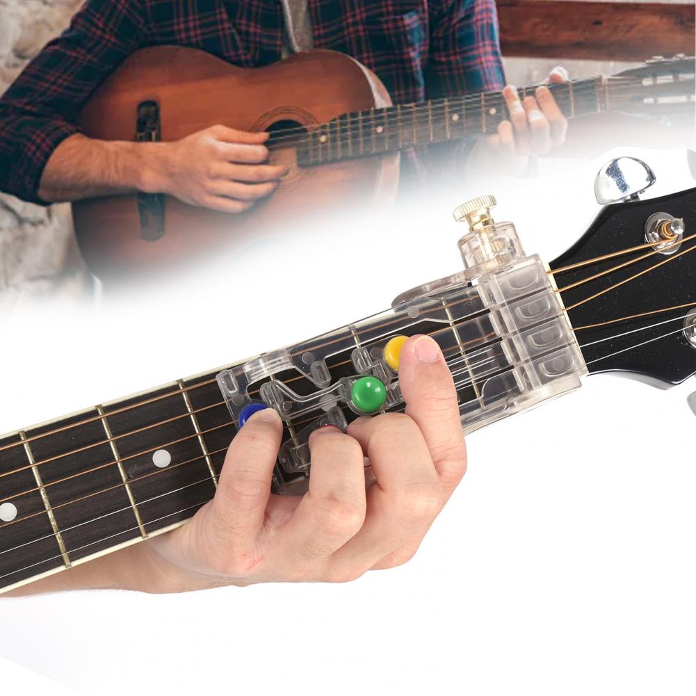 [Nóng Bán] Luyện ngón tay chơi đàn guitar, Dụng cụ tập luyện ngón tay chơi đàn Guitar, Guitar One-Key Chord Trainer Phụ kiện nhạc cụ hỗ trợ luyện tập ngón tay cho người mới bắt đầu AKOASM