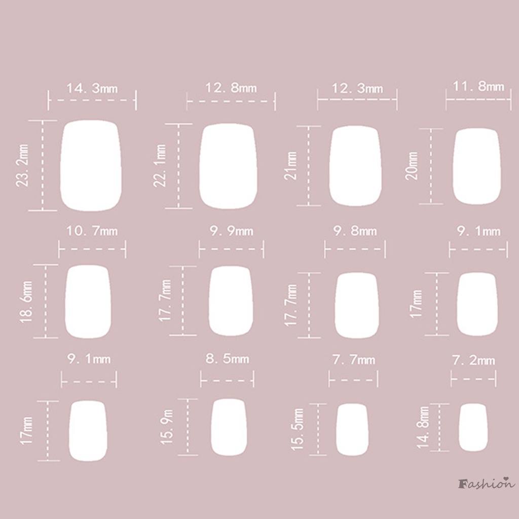 Bộ Móng Tay Giả Hình Vuông Lấp Lánh Thời Trang