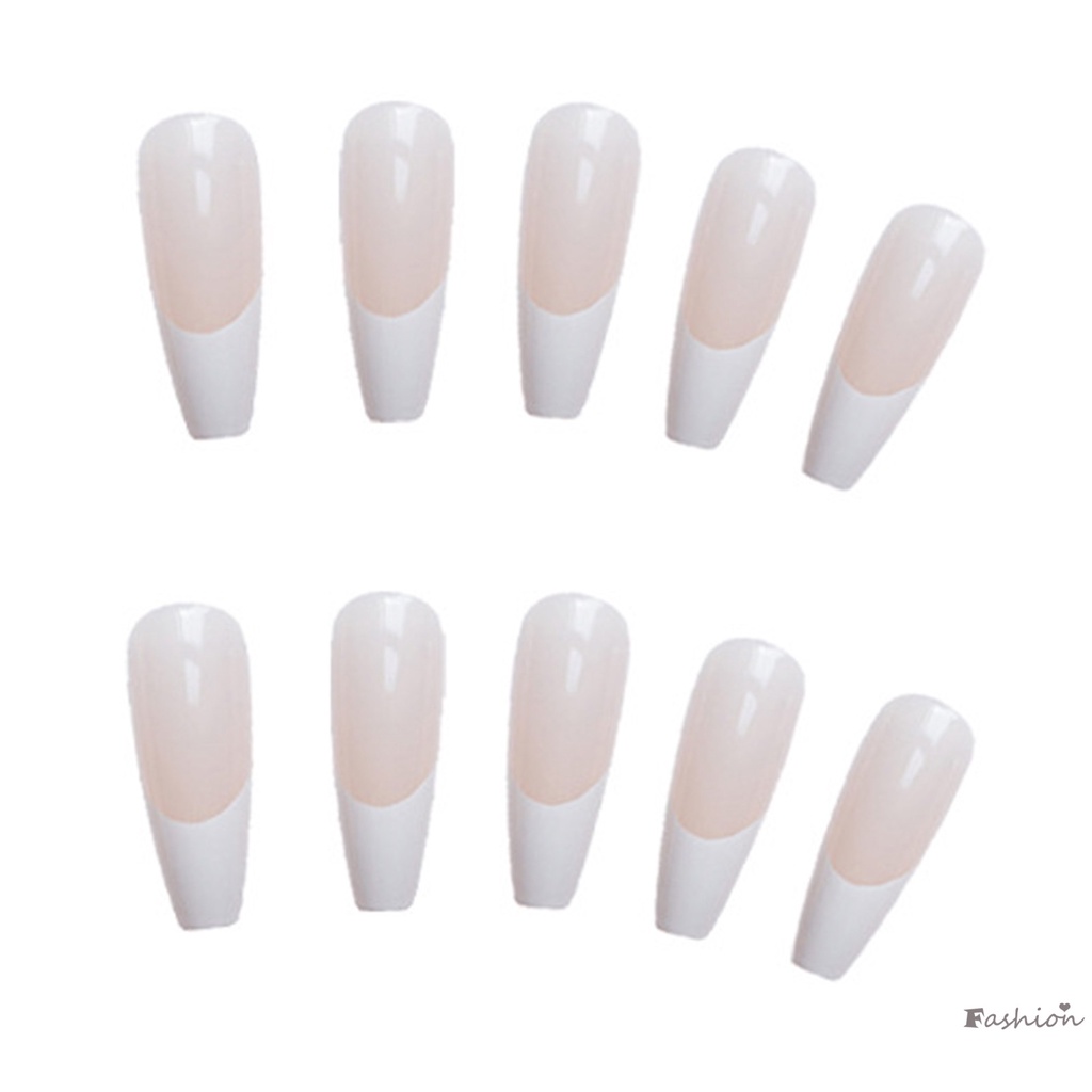 Móng Tay Giả Màu Trắng Nude Chống Nước Chống Trầy Xước