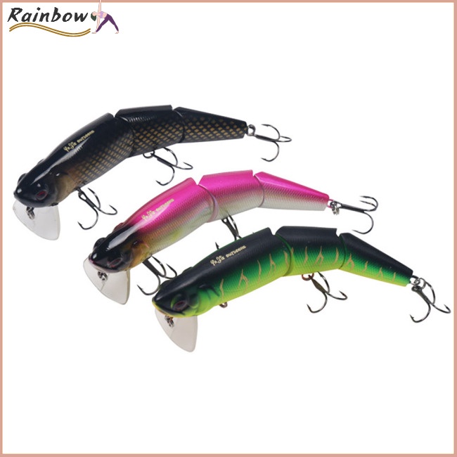 Mồi Giả Nhử Cá 3 Khớp Nối Bằng Nhựa Cứng Kèm Móc Câu