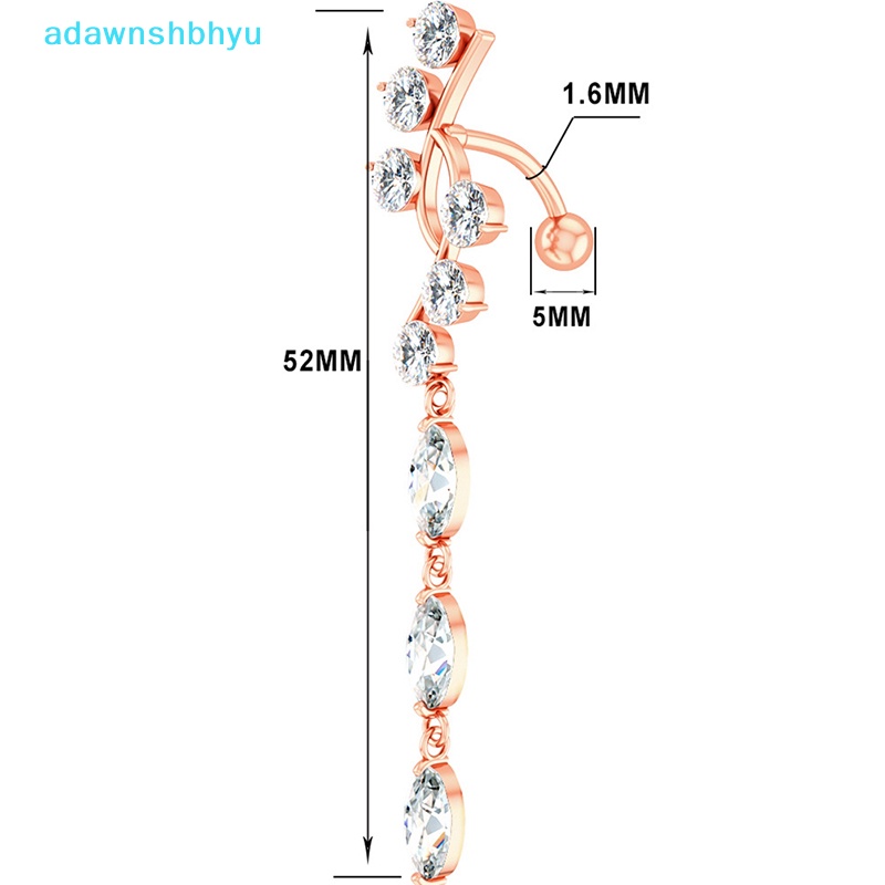 Khuyên Rốn Đính Đá Zircon 14G Quyến Rũ Cho Nữ