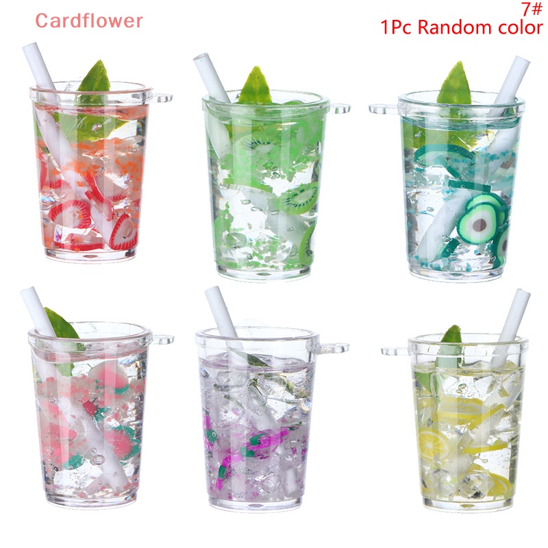 1 Đồ trang trí Ly Nước Đá Mini Màu Dạ Quang Trang Trí Nhà Búp Bê Mới