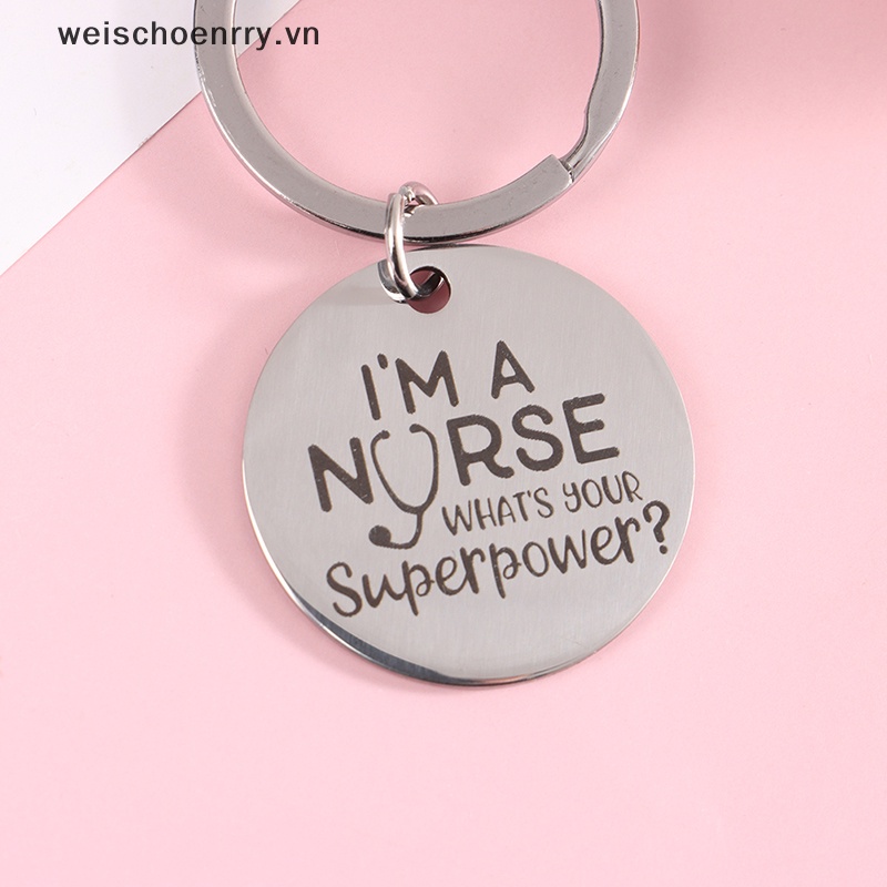 1 Móc Chìa Khóa Có Khắc Chữ I 'M a Nurse Độc Đáo DIY