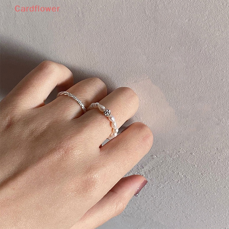 Bộ 2 Nhẫn Mạ Bạc Đính Ngọc Trai Nhân Tạo Phong Cách Hàn Quốc Dành Cho Nữ